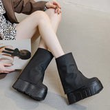 Y3K Style Platform Ankle Boots for Women with High Heels