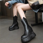 Y3K still padded platform boots with 12 cm heel