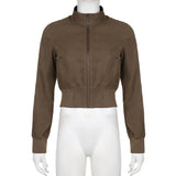 Ladies' jacket in Y2K style with short zipper