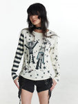 Gothic Patchwork Sweater with Star Design