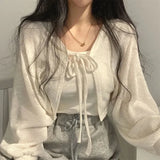 Korean style knitted cardigan sun protection for girls