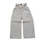 Y2K Fashion Oversized Beige Sweatpants with Stripe