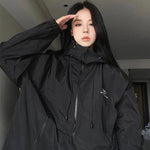 Girl's Jacket Oversized Hood in Gorpcore Look