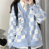 Pastel-colored Kawaii cardigan in Y2K style with Cinnamoroll motif