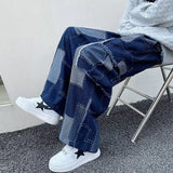 Y2K Patchwork Cargo Pants in Oversize Denim Jean