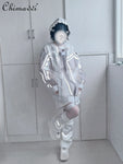 Transparent Y3K Mechanical Style Organza Jacket for Subculture Girls