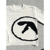 Y2K-style Pullover with Aphex Twin Design