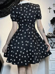 Gothic Lolita Kleid mit Kragen im Wednesday-Stil