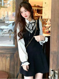 Gothic Lolita school dress in Kawaii style with two-piece look