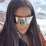 Cyberpunk Y3K Sunglasses Futuristic Reflective Party Glasses