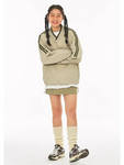 90s sport streetwear jack in beige and black for women