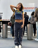 Y2K-Crop-Top im Brasilien-Look