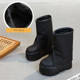 Y3K Style Platform Ankle Boots for Women with High Heels