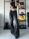 Oversize Grunge Jeans in Schwarz für Damen