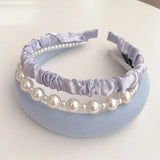 Fashionable Hairbands in a 3-Piece Set: Pearls & Satin for the Trendy Look