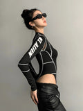 E-Girl Long Sleeve Bodysuit in Mesh Style for Summer