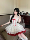 Cute Lolita Mini Dress with Bow Cute Short