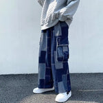 Y2K Patchwork Cargo Pants in Oversize Denim Jean