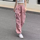 Trendige Rosa Techwear Cargohosen für den Urbanen Street-Style