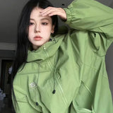 Girl's Jacket Oversized Hood in Gorpcore Look