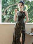 Chinese floral jacquard dress