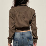 Brown Cargo Jacket in Y2K Style Dresses for Bold Fashionist