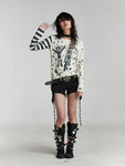 Gothic Patchwork Sweater with Star Design