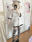 Kawaii Cute T-shirt in Harajuku style with manga print