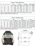 Y2K Sweater with Bear Motif and Geometric Pattern