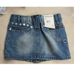 Summery Y2K gyaru style low waist denim skirt