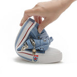 Denim-Sneaker emo patchwork light blue emo style