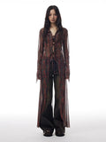 Grunge boho cardigan for women Lightweight summer coat with pattern