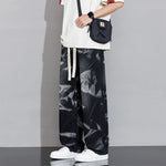 Loose Tie-Dye Jeans for Men with Big Pockets