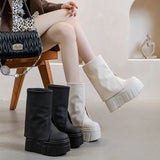 Y3K Style Platform Ankle Boots for Women with High Heels