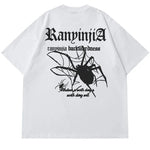 Alternative E-Girl T-Shirt with Gothic Style Spider Graphic