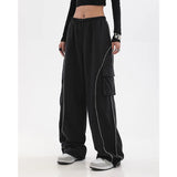 Techwear-Trackpants mit weitem Bein & Cargotaschen für Herren