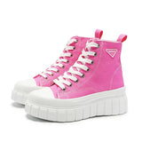 Emo pink High-Top Sneakers with Platform