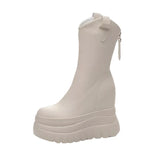 Y3K still padded platform boots with 12 cm heel