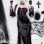 Gothic-Abendkleid aus Spitze