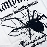 Alternative E-Girl T-Shirt with Gothic Style Spider Graphic