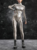 Futuristischer Y3K-Kampfrüstung-Cosplay-Jumpsuit Cyberpunk Bodysuit