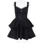 Gothic lolita Kleid Falten Bandage Kratzte Spitze Halter