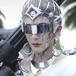 Cyberpunk Y3K Sunglasses Futuristic Reflective Party Glasses