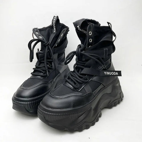 E-Girl Plateaustiefel Exklusive Designer-Schuhe für Damen