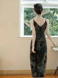 Chinese floral jacquard dress