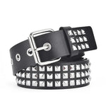 Black punk belt with nail details for emo