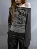 Alternative Grunge Hoodie for Women Vintage & Casual Sweatshirts