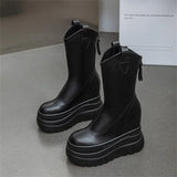 Y3K still padded platform boots with 12 cm heel