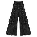 Stylish Black Y2K Multi-Pocket Jeans Loose Fit