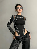 E-Girl Long Sleeve Bodysuit in Mesh Style for Summer